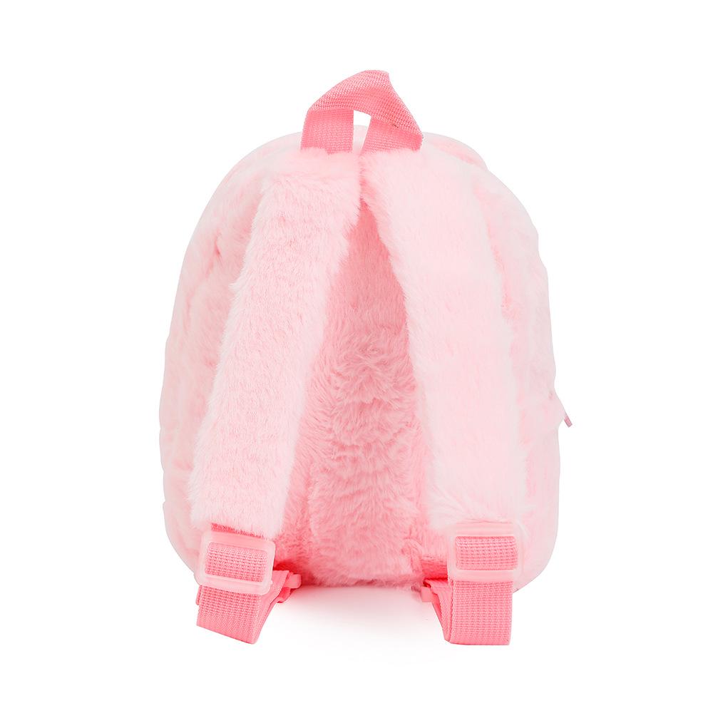 Cartoon Unicorn Plush Backpack with Big Eyes for Little Girls