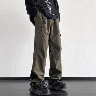 Charge Pants Men's Autumn and Winter American Paratrooper Pants Fleece Tide Brand Loose Straight Hiking Pants Tooling Casual Trousers