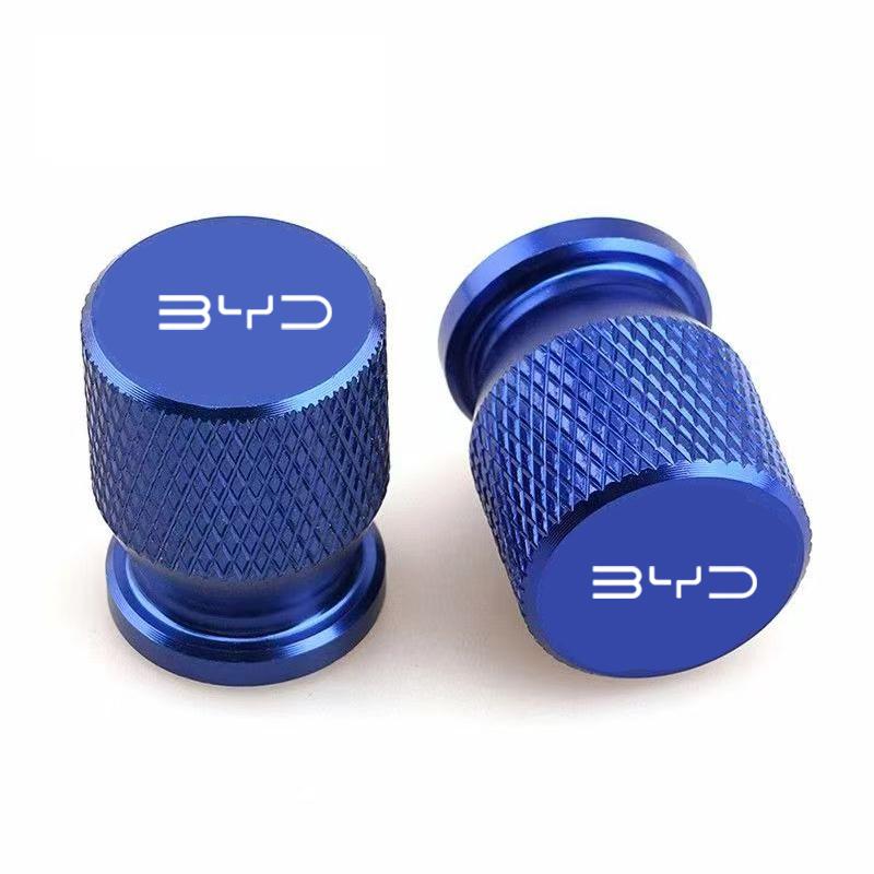 4pcs Aluminum Car Wheel Tire Valve Cap Covers For BYD Atto 3 Act 3 Tang F3 E6 Dmi Yuan Song plus EV2022 2023 Car Accessories