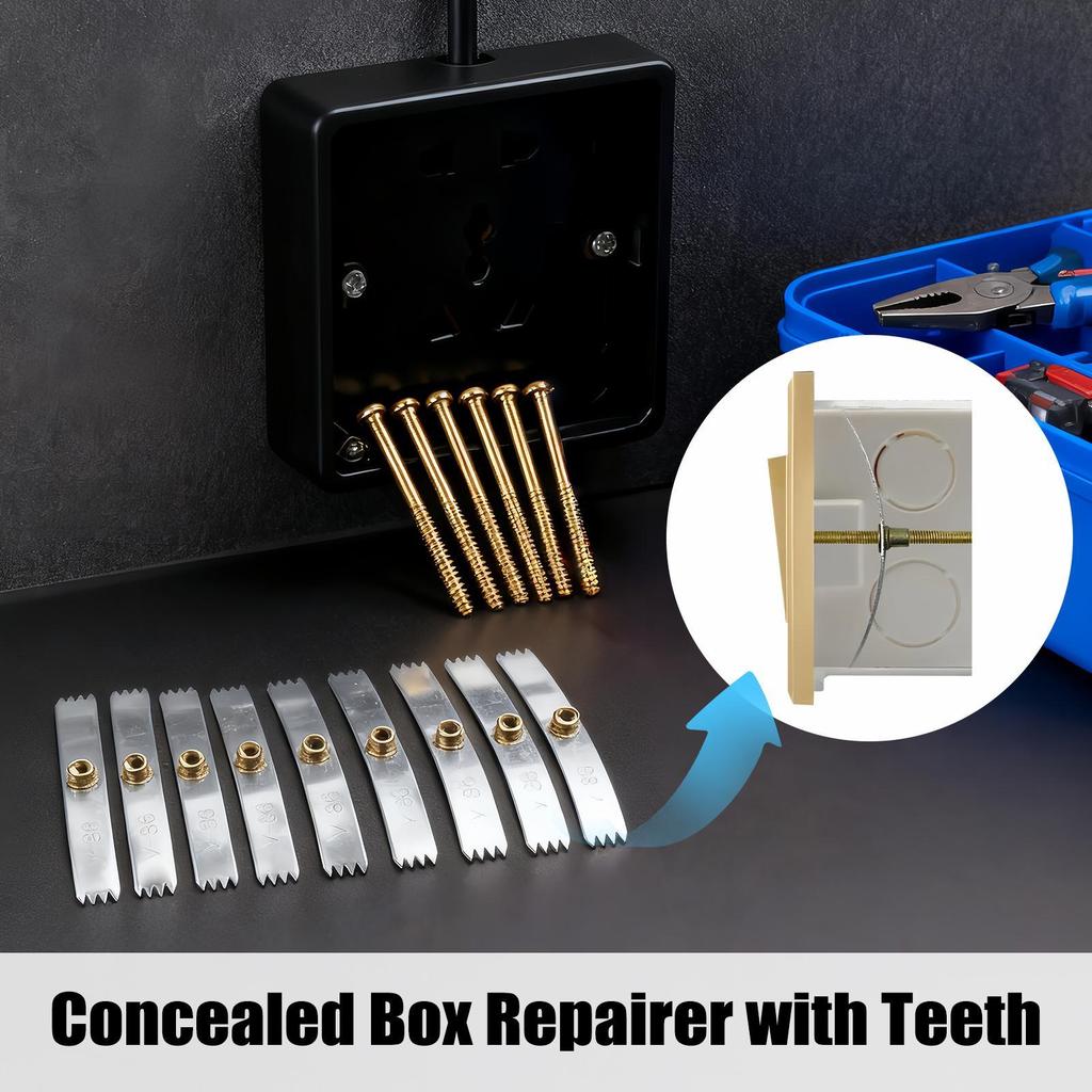 Electrical Box Repair Tool 10 Pieces Maintenance Tool Junction Box Repairer With Teeth For Household Home Renovation Wiring