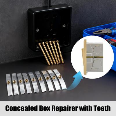 Socket Box Repair Tool 10 Pieces Renovation Fixer Junction Box Repairer With Teeth For Household Home Renovation Wiring