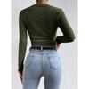 Vielseitiges Slim-Fit Damen-T-Shirt mit Karomuster und langen Ärmeln