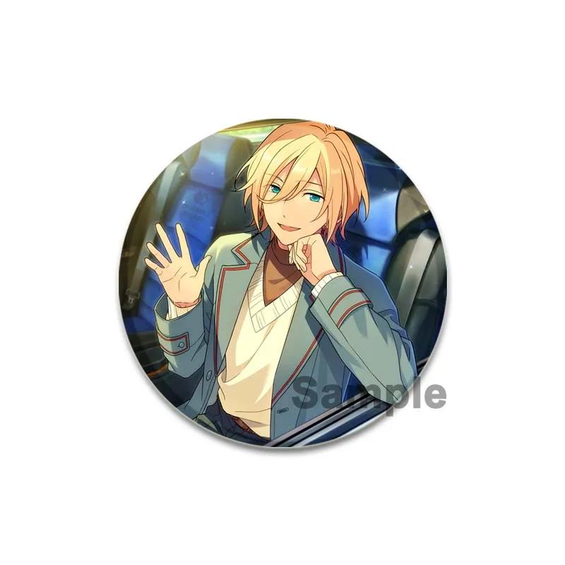 32/44/58mm Ensemble Stars Idol Round Brooch Cartoon Cosplay Badge Icons Lapel Pins for Backpack Gifts Eichi Tenshouin