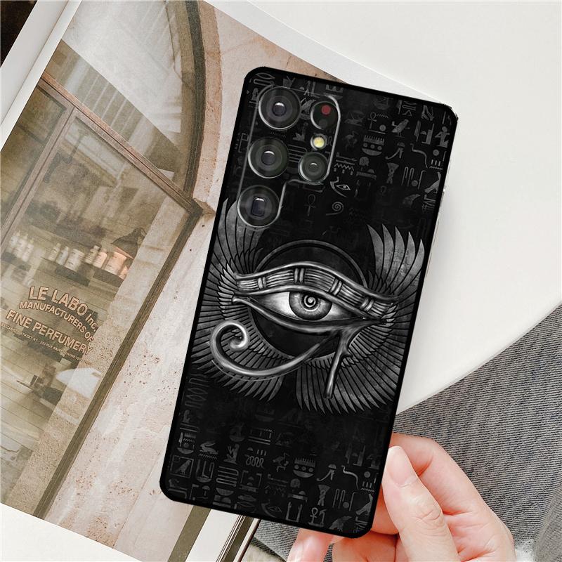 Sacred Eye of Horus Egypt Fresco Phone Case For Samsung Galaxy S24 Ultra S9 S10 S20 S22 S21 Plus S23 FE S25 Ultra Full Cover