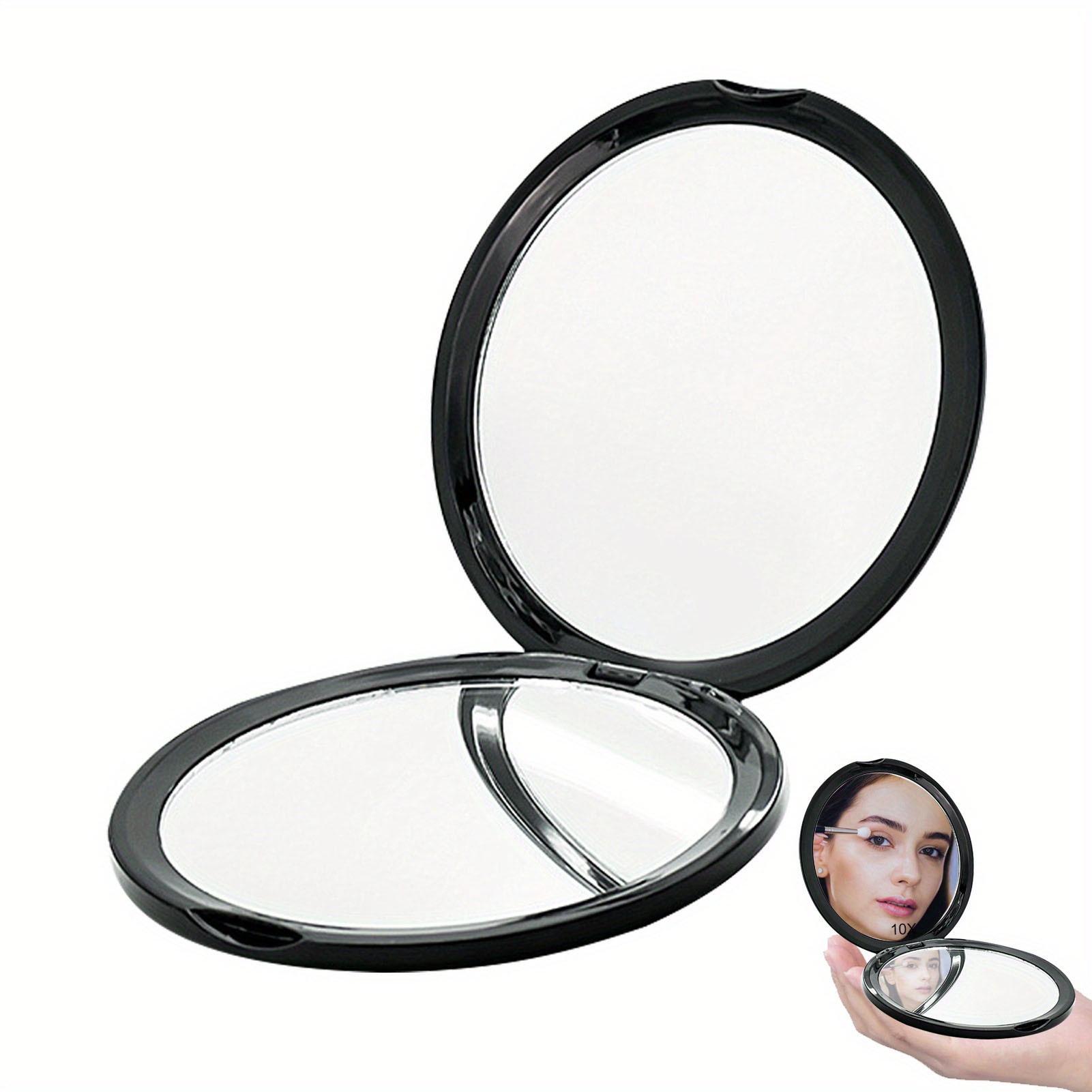 

Portable Double-sided Flip Makeup Mirror with HD 10X/20X/30X Magnification & Pimple Extractor 1X+10X чёрный