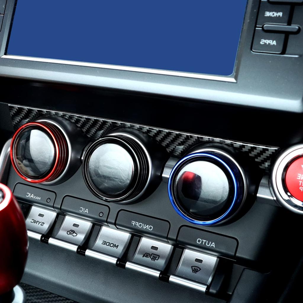 AIRSPEED Toyota GR86 ZN8 Subaru BRZ ZD8 Exclusive Accessories Real Carbon Fiber Car Air Conditioning Vent Adjustment Frame Sticker Stylish Decal