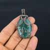 Green Monalisa Pendant, 999 Copper Wire Wrapped Pendant Handmade Gemstone Jewelry, Gifts For Wife Brand New Pendant
