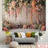 2D Cascading Vine Flower Brick Wall Backdrop Bridal Shower Photo Booth Background