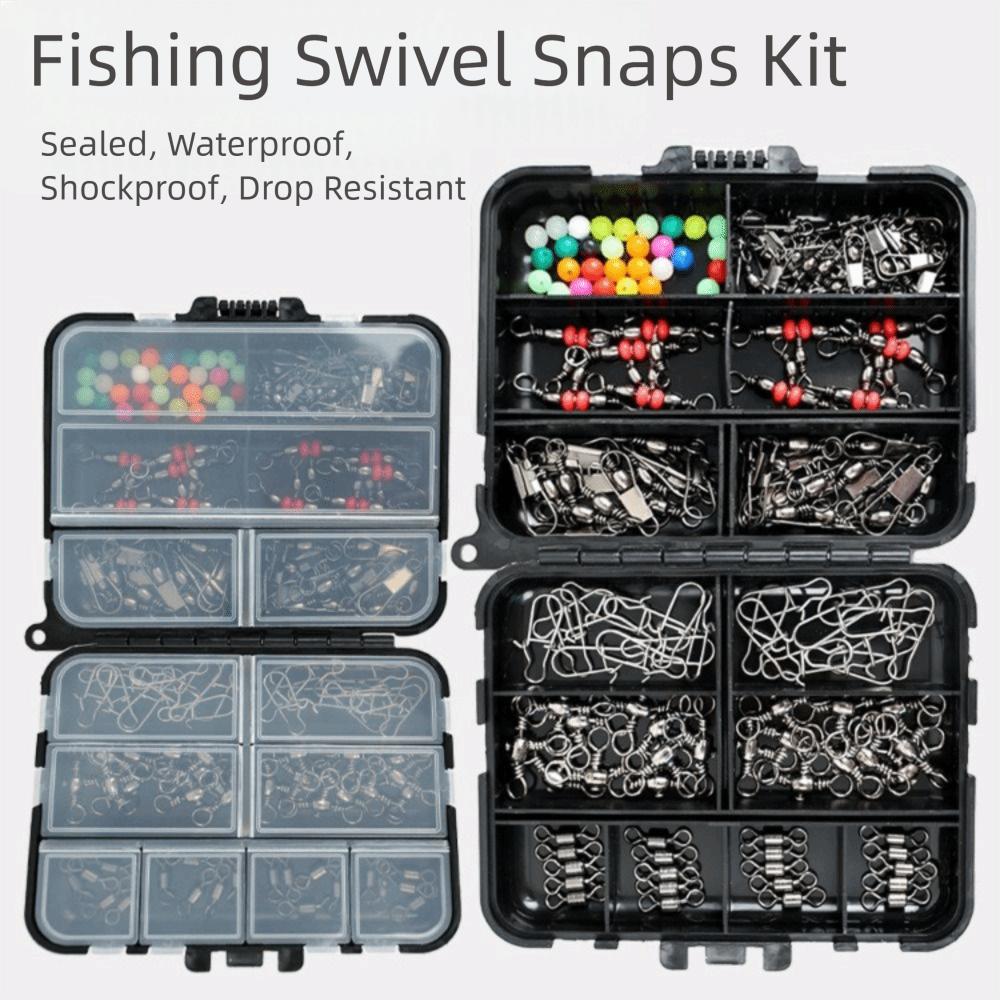 Replacement Fittings Fishing Swivel Snaps Boxed Pins Barrel Snap Clips  Bass Trout Carp Fishing