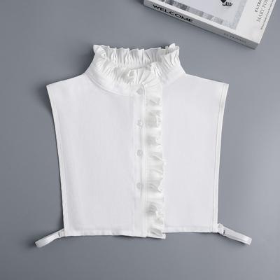 Dámský volánkový stojáček Falešný límec Pro ženy Falešná košile Blůza Odnímatelný límec Náhrdelník Dámský límec ke krku Fuax Cols