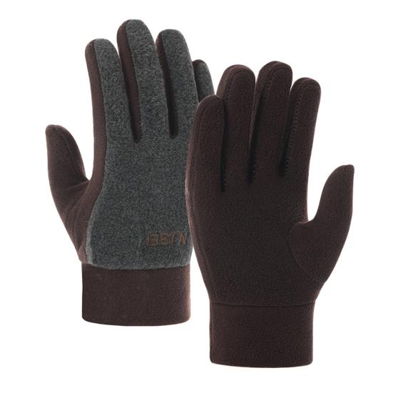 1 paio di guanti da ciclismo invernali da donna addensati colori abbinati elastici caldi cinque dita guanti da esterno da donna antivento morbidi antiscivolo resistenti all'usura