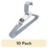 10 Pack Durable Plastic Hangers Adult Teen Clothing Non Slip Closet Organizer Ideal Home Office Travel