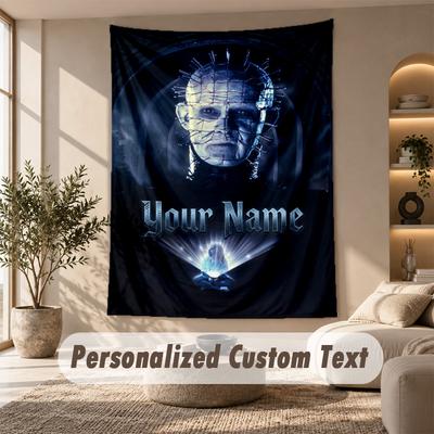 Tapestry Custom Name Text, Wall Hanging Tapestry Home Room DecorHellraiser Pinhead