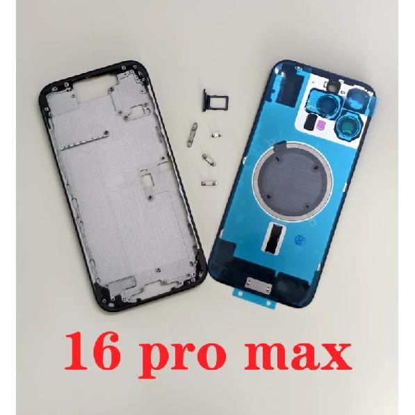 OEM For iPhone 16 Pro Max 16E Battery Back Cover Rear Middle Chassis Frame SIM Housing Case For IPhone 16 Plus 16 Pro