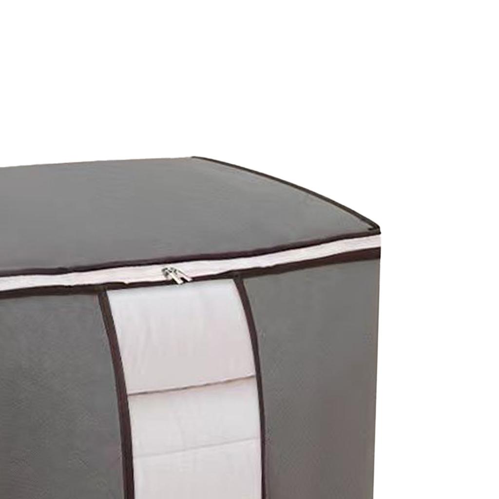 Clothes Storage Bag Thickened Nonwoven Reusable Dust Proof Large Capacity Multifunctional Double Zippers Clothes