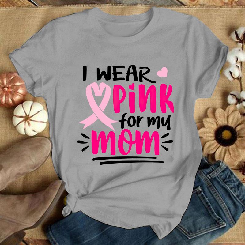 New Breast Cancer Printing T Shirts Fashion Short Sleeve T Shirt Summer Casual Loose T-Shirt