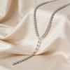 Collana Lunga con Nappe a Catena di Perle Finte per Donna Elegante Collana Girocollo con Perline Gioielli alla Moda per Accessori da Collo