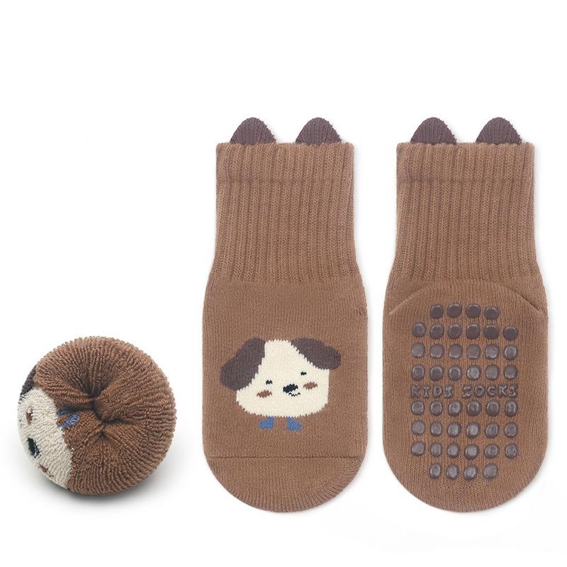 

Autumn Winter Thicken Baby Toddler Thermal Trampoline Socks Warm Kids Boy Girls Floor Long Socks Children Clothing Accessories L кофейный