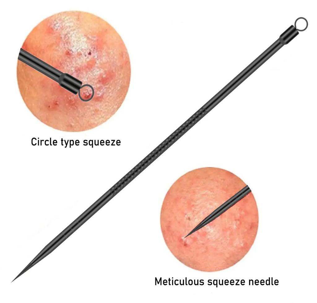 4 Professional Facial Blackhead Needle Set, Acne Whitehead Blackhead Extractor Stainless Steel, Deep Face Cleansing Tool