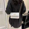Simple Casual Shoulder Messenger Bag Small Square Bag 2025 Summer New Solid Color Plaid Underarm Bag Casual Commuter Bag