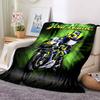 Custom Name Moto Flannel Blanket Throw Blanket Soft Warm Sofa Bed Camping Home Decor Unique Christmas Gift
