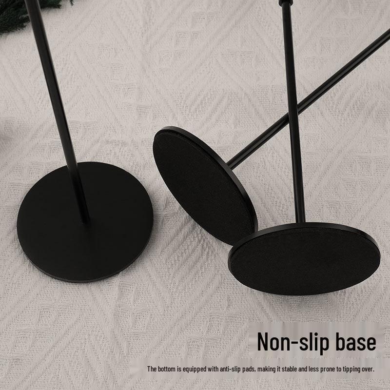 European Style Wrought Iron Candle Holder Set - Three-Piece Candlelight Dinner Ornament.