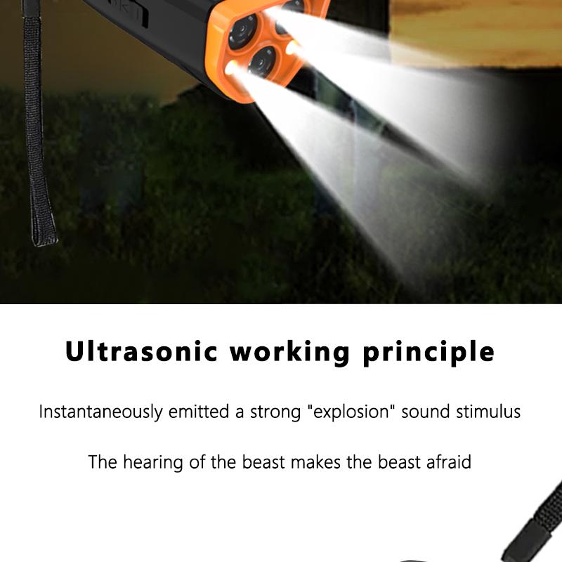 3 In 1 Ultrasonic Dog Repeller LED Dog Barking Trainer Deterrent Device Portable Dog Anti-barking Stopper with Flashing Light