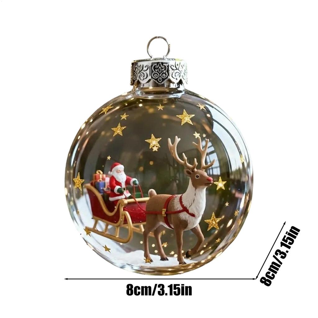 Christmas Balls Clear Seasonal Pendants Christmas Tree Decoration For Dinner School Restaurant Shopping Mall Wedding Birthday
