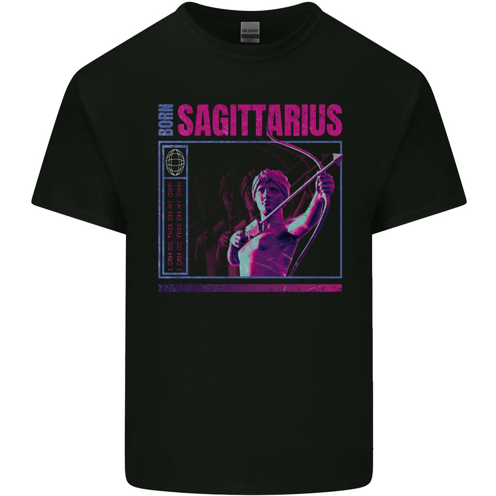 Born Sagittarius Star Sign Zodiac Astrological Unisexs Light Cotton TShirt