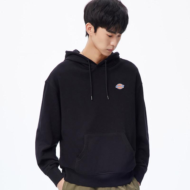 Dickies Solid Color Casual Simple Hooded Long Sleeve Pullover Sweatshirt Men Sweatshirt Black DK010945BLK