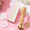 Vintage Seal Stamp Set for Seal Envelope Invitation Scrapbooking With Wood Handle Replaceable Stamp Head Seal Sticks