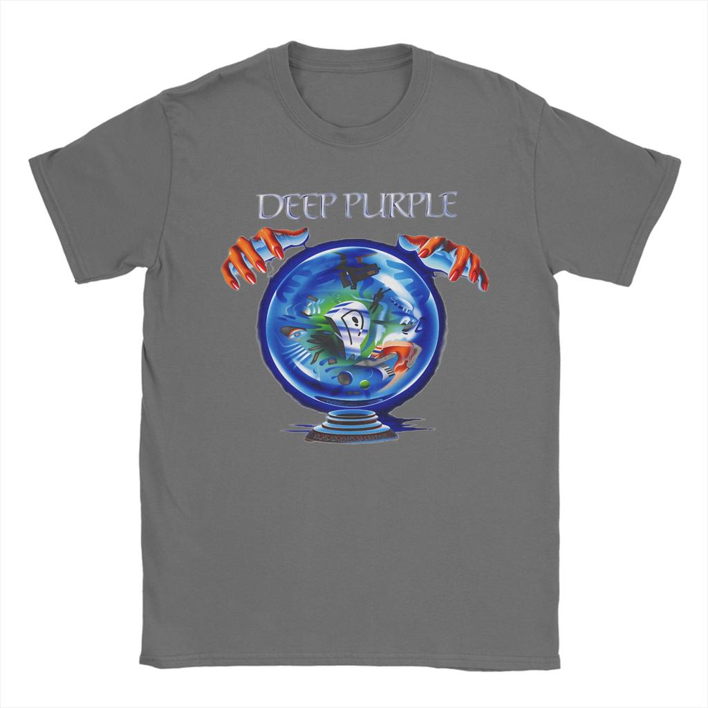 Unisexs Band Deep Purple Art T Shirts 100 Cotton Tops Novelty Short Sleeve O Neck Tees Printed TShirts