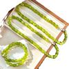 Ambience Olive Green Conformal Quartz Rock Collarbone Chain Necklace