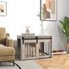 Dog Crate Furniture with Removable Cushion for Medium Dogs, 80 X 54 X 57cm - Brown