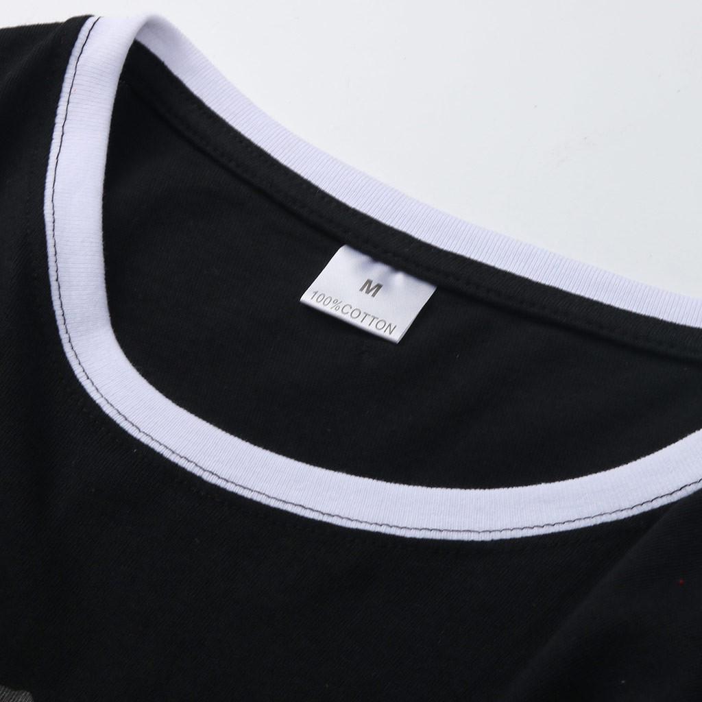 Womens Casual Cat Print Shirts  Long Sleeve Top Loose T-Shirt Blouse