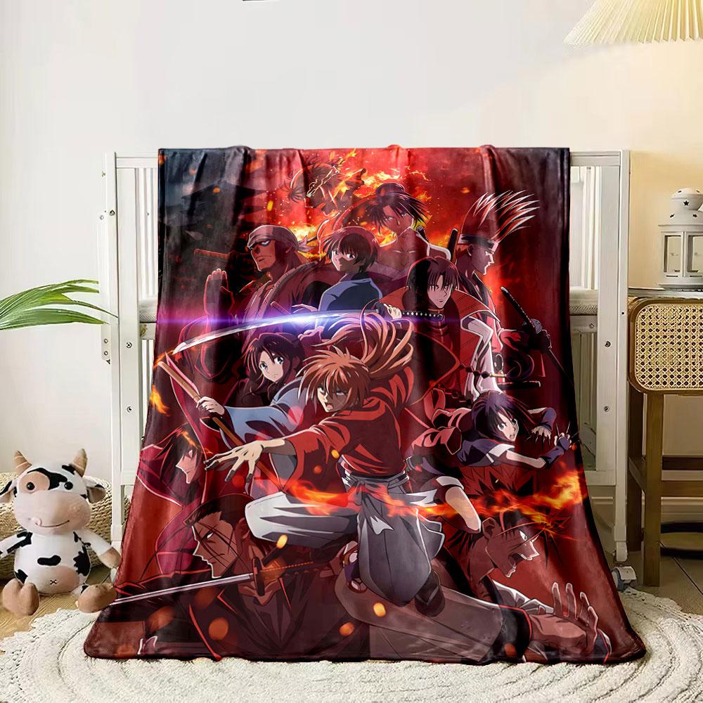 

A fiery action scene featuring armed warriors in dynamic stances. for all seasons blanket lunch break throw gift 80cm x 120cm