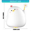Rechargeable Chicken Silicone Night Lights Touch Control Dimmable Bedside Lamp Silicone Texture for Kids Nursery Room A0KF
