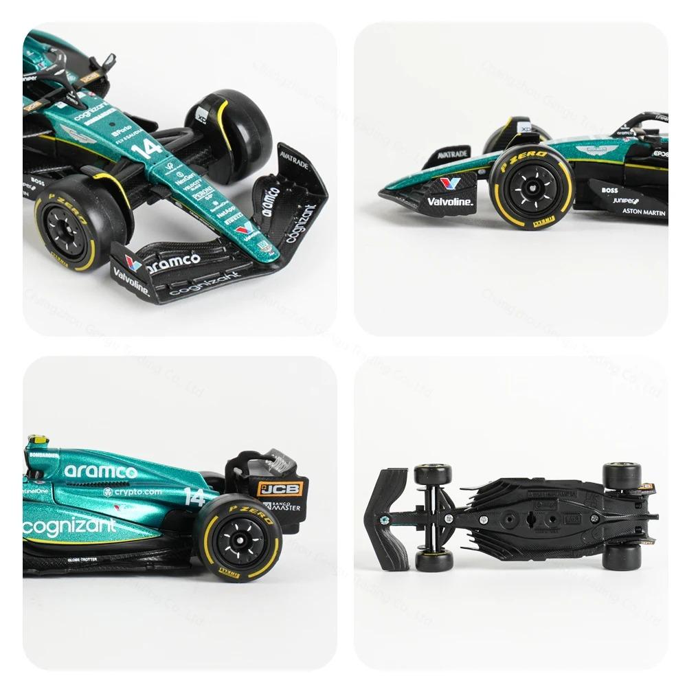 Bburago 1:43 Aston Martin AMR23 2023 #18 #14 F1 Racing Formula Car Static Simulation Diecast Alloy Model Car