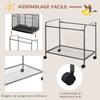 Large Bird Cage Budgie Cage with Stand, Storage Shelf, Wood Perch for Parrot Canary Parakeet Cockatiels, 81 x 48 x 162.5 cm