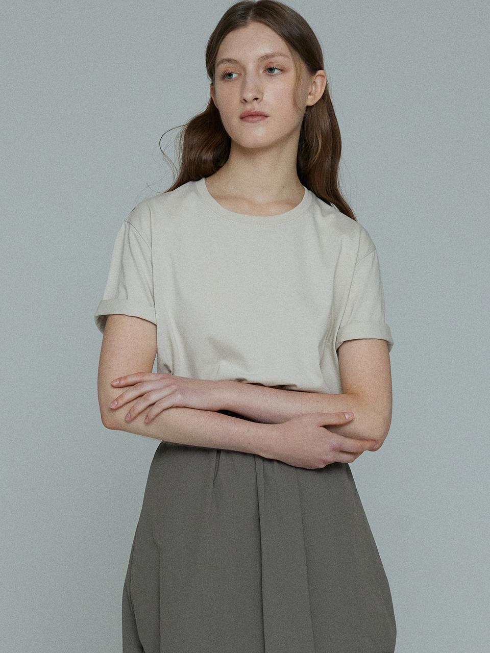 Raye Lima Silket Cotton T-Shirts (Beige)