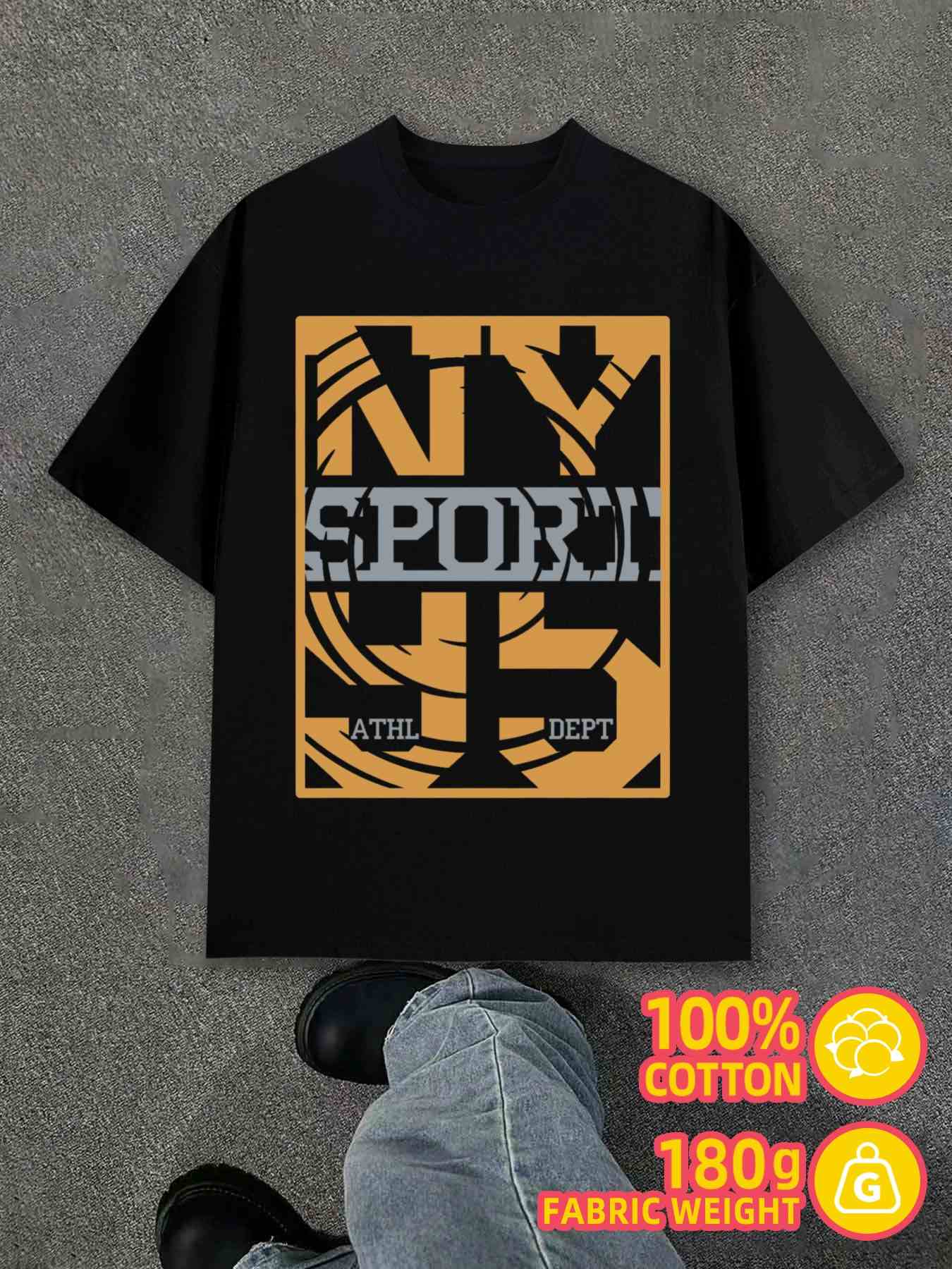 Men s T-Shirt Y2K Ny Sports Dept Comfort Black 2XL