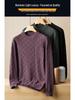 2025 Autumn Plus Size Men's Knitwear: Trendy Casual Round Neck Solid Color Long Sleeve Sweater