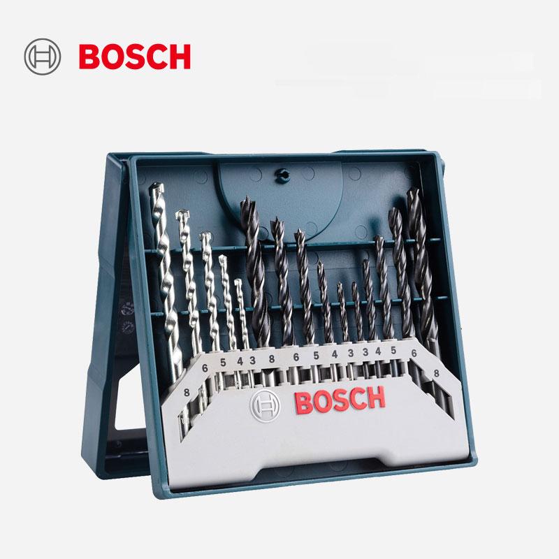 Bosch Set de burghie electrice 15 buc Kit mixt Se potrivește cu mașinile de găurit electrice Bosch