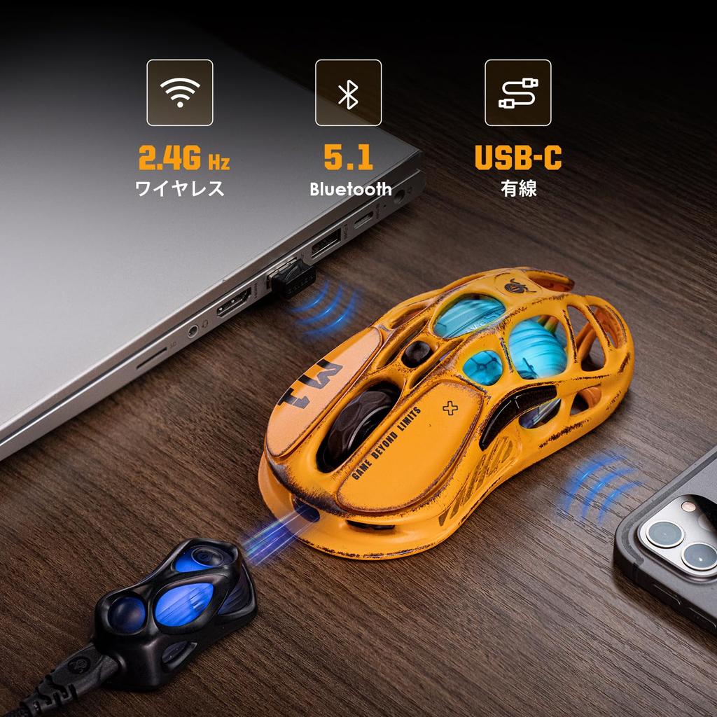 GravaStar Mercury M1 Pro Gaming 4K Polling 26000 Low High 200 Hours of Continuous RGB Lightweight Magnesium Weathering Red Dot Design Award Winner