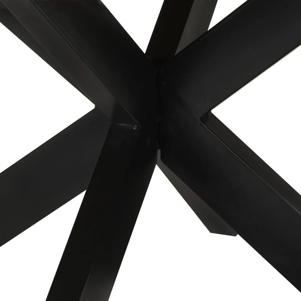 Vidaxl Dining Table, Ø150X76 Cm, Raw Mango Wood