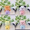 Capybara Keychain Playful Doll With Colorful Clothing And Luxuriously Soft Plush Short