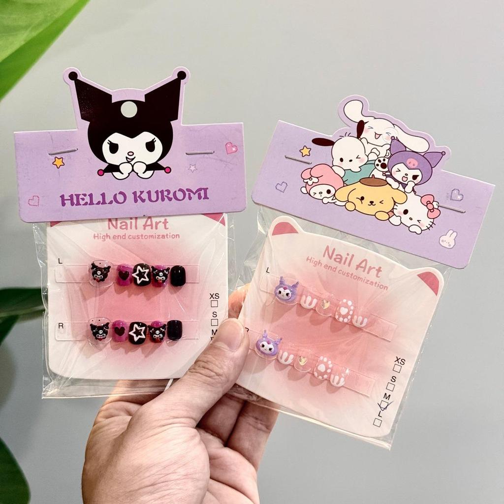 Sanrio Cute Kawaii Cartoon Nail Tips for Kids: My Melody, Hello Kitty, Kuromi