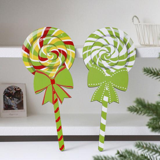 Christmas Lollipop Yard Sign Xmas Candy Lawn Sign Winter Holiday Lollipop Decoration for Indoor Outdoor Pathway Patio Decor