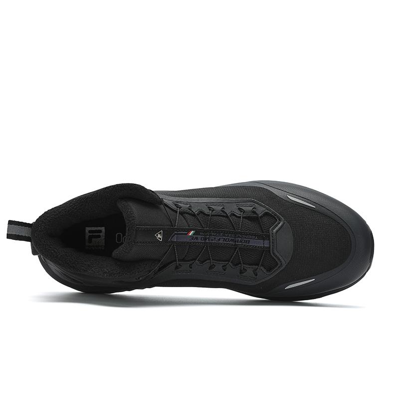 FILA Boa Wolf 2 Mid Fleece Low Top Running Shoes Men sneaker Black A12M441217FBK