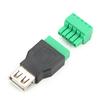2PCS Quicklink Solderless Type A Female USB Terminal Adapter Converter